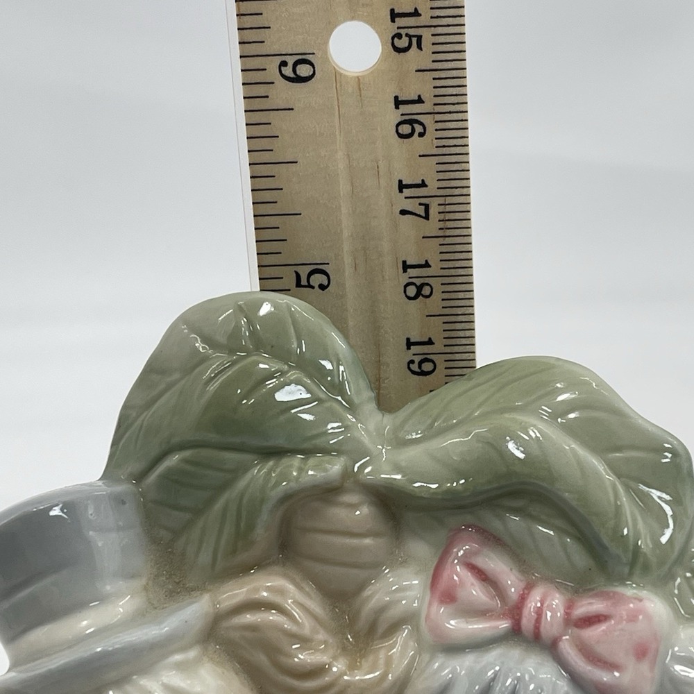 Vintage Porcelain Dogs Puppy Love Figurines Island Tropical Palm Tree Bow‎ Hat - Picture 5 of 8